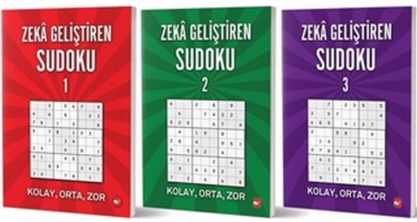 Zeka Geliştiren Sudoku Seti (3 Kitap Takım) ürün görseli