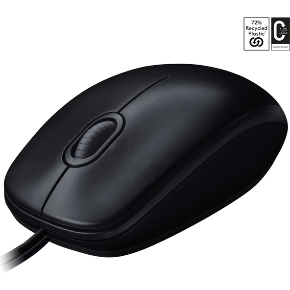 Logitech M90 USB Optik Kablolu Mouse - Siyah - Resim 2