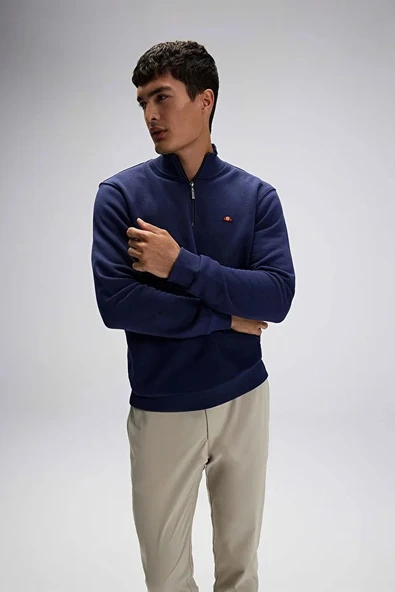 Ellesse Erkek Yarım Fermuarlı Sweat EM580-NV ürün görseli 1