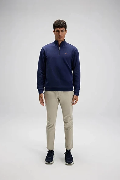Ellesse Erkek Yarım Fermuarlı Sweat EM580-NV - Resim 3