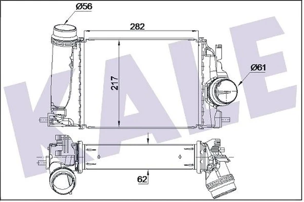 Nissan İntercooler Nissan Qashqaı 1,6 2014-> Kadjar 1,6 2016-> - Kale 350975 ürün görseli