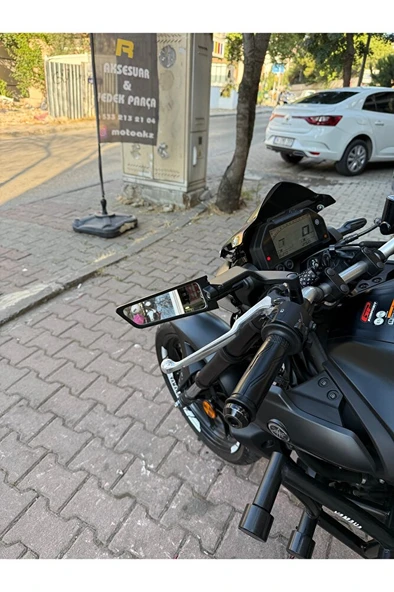 Motosiklet Yarasa Ayna H2 AYna Gidon Üstü Supermoto - Resim 4