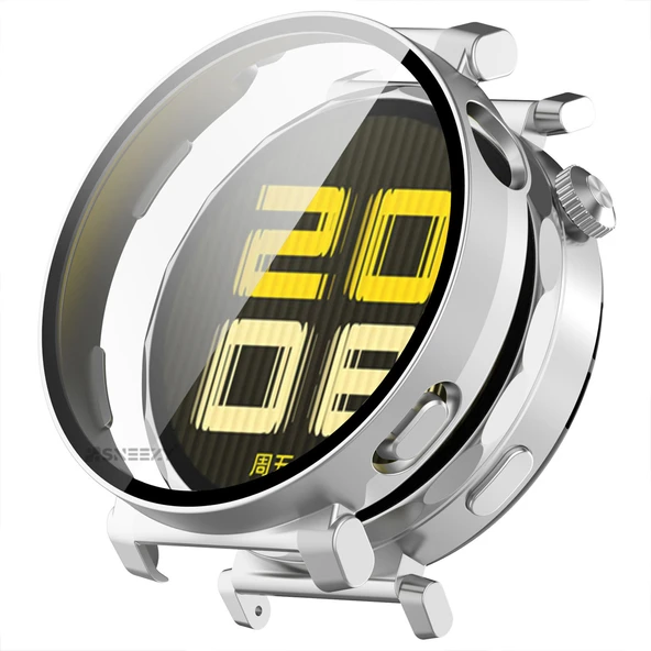 Huawei Watch GT5 41mm Kasa Uyumlu Kılıf Sert PC Kasa ve Ekran Koruyucu Kılıf  Gümüş ürün görseli