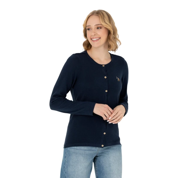 Kadın Basic Triko Hırka 50269008-VR014 - Resim 4