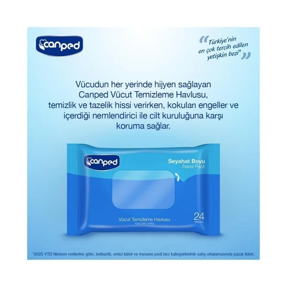 CANPED VUCUT TEMIZLEME HAVLUSU 24'LU SEYAHAT 64002