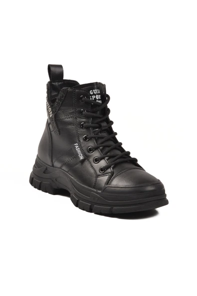 Guja Siyah İçi Polarlı Kadın Sneaker Bot - Resim 4