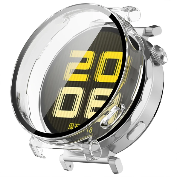 Huawei Watch GT5 41mm Kasa Uyumlu Kılıf Sert PC Kasa ve Ekran Koruyucu Kılıf  Şeffaf ürün görseli