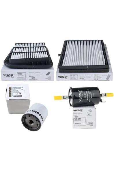 Chevrolet Lacetti 1.4/1.6 Bakım Filtre Seti Wunder Marka ürün görseli