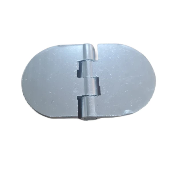 Yaprak Menteşe Oval Alüminyum Gümüş Renk 40x68 mm | 3,3 mm Kalınlık | 5 Adet ürün görseli 1