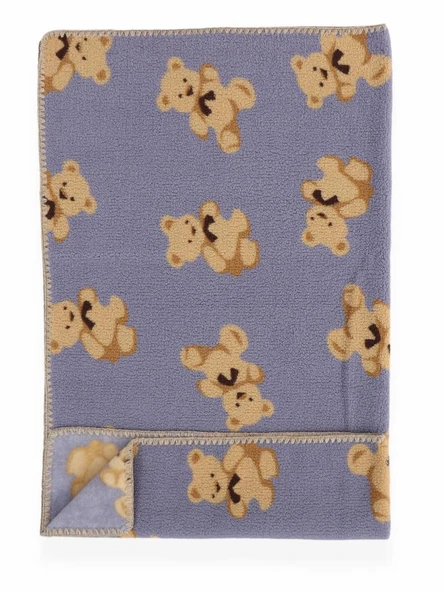 Bebitof Sevimli Ayıcıklar Desenli 90x100 cm Peluş Bebek Battaniye BBTF.İNDG.95076 - 4