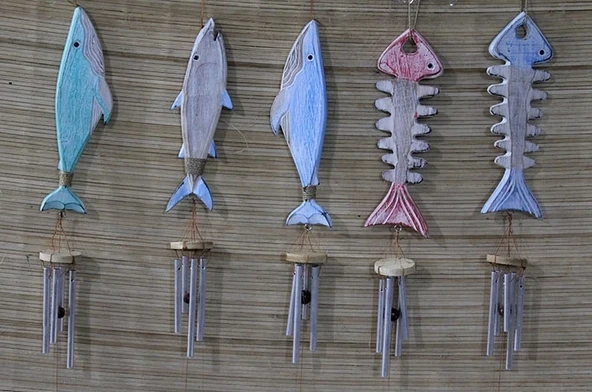 Ahşap Balıklı Metal Çan No:5 ürün görseli 1