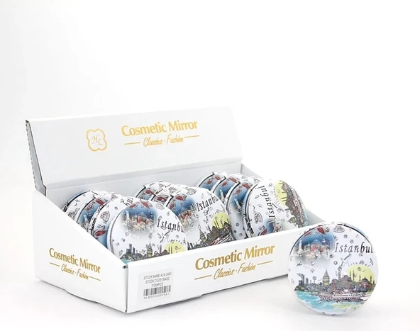 Taşlı İstanbul Tasarımı El Aynası Kalın Alk2491 ürün görseli 1