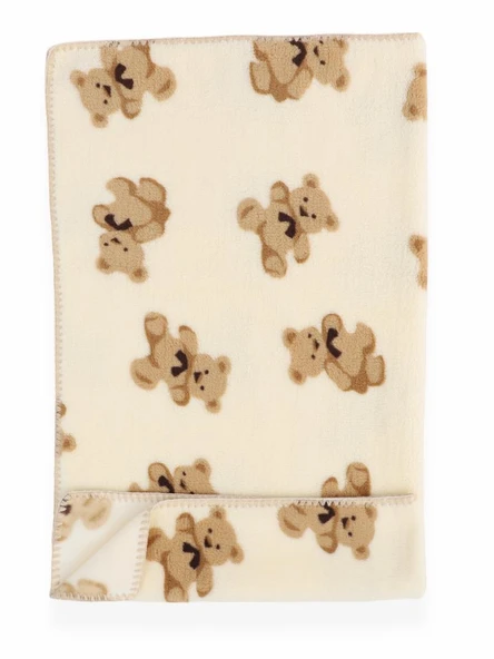 Bebitof Sevimli Ayıcıklar Desenli 90x100 cm Peluş Bebek Battaniye BBTF.EKR.95076 - 4