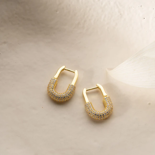 925 Ayar Gümüş Çengelli İğne Küpe - Resim 4