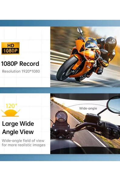 Q29 Motosiklet Kask Bluetooth Kulaklık Eşleşmeli 1080p Kamera Geniş Açı Su Geçirmez Intercom - 2
