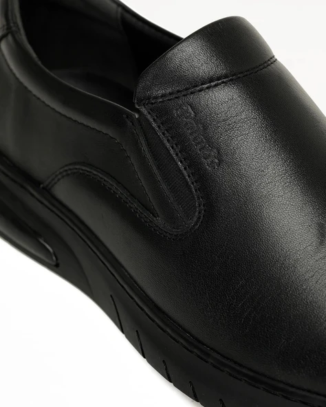 Polaris 109041 Siyah Hakiki Deri Erkek Ayakkabı - Resim 7