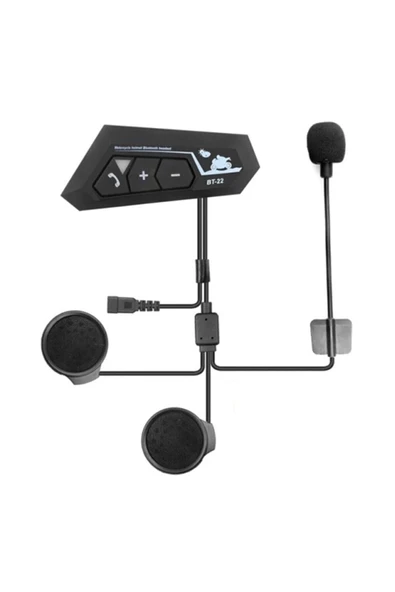 Bt22 Kask Kulaklık Bluetooth Motosiklet Kulaklık 5.0 Bluetooth Interkom Motorsiklet Kulaklık - Resim 2