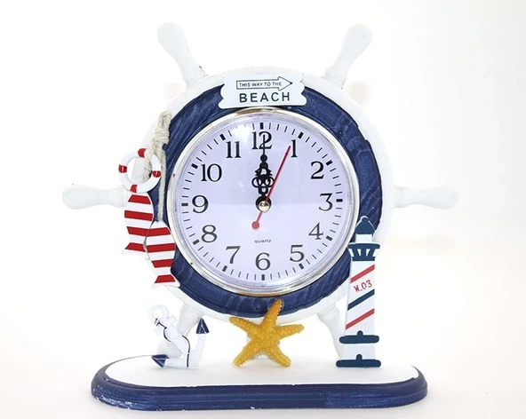 Ahşap Marin Dümenli Saat Alk2453 ürün görseli