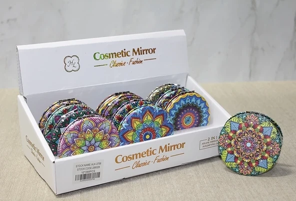 Taşlı El Aynası Yuvarlak İnce Alk3756 ürün görseli