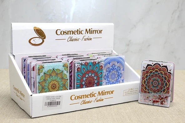 Mandala Desenli Hareketli Sulu El Aynası Alk4581 ürün görseli