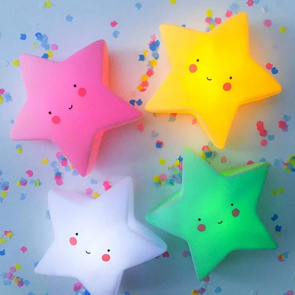 Gülen Yıldız Tasarımlı Led Işıklı Masa Lambası ürün görseli 1