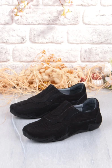 Mehmet Mete 42326 Nubuk Comfort Rahat Esnek Hakiki Deri Erkek Ayakkabı - Resim 3