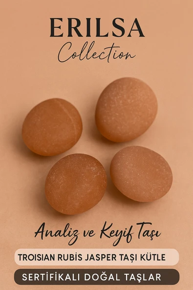 Sertifikalı Doğal Turuncu Jasper Taşı Kütle 30-35 mm – Analiz, Odak ve Keyif Taşı ürün görseli