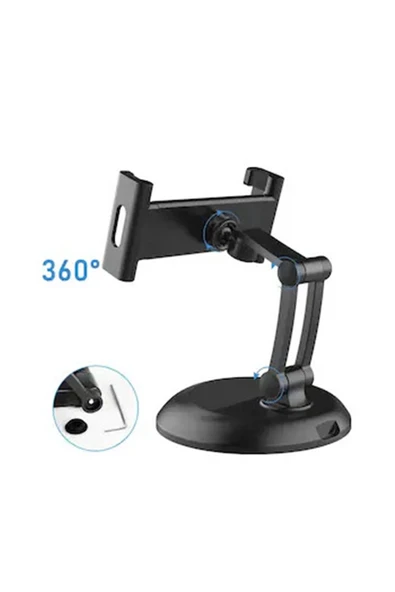 Masa Üstü 360 Derece Ayarlanabilir Tablet Tutucu Telefon Standı 6.3’’- 11 İnç’’ Masaüstü Tablet - Resim 3