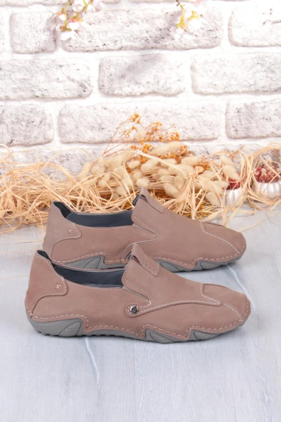 Mehmet Mete 42323 Nubuk Comfort Rahat Esnek Hakiki Deri Erkek Ayakkabı - Resim 8