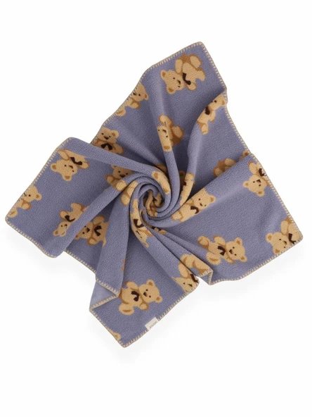 Bebitof Sevimli Ayıcıklar Desenli 90x100 cm Peluş Bebek Battaniye BBTF.İNDG.95076 - 3