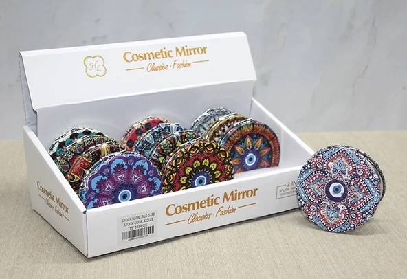 Taşlı El Aynası Yuvarlak İnce Alk3758 ürün görseli 1