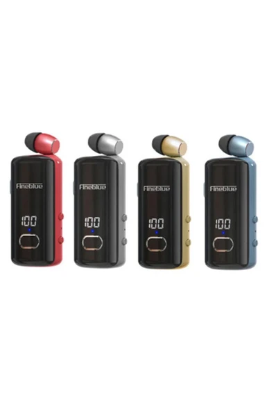 F580 Dijital Göstergeli Makaralı Titreşimli Bluetooth Kulaklık Gold - Resim 2