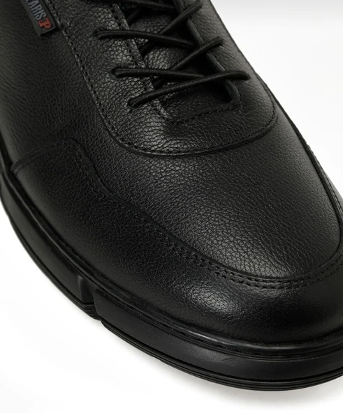 Polaris 109006 Siyah Hakiki Deri Erkek Ayakkabı - Resim 6