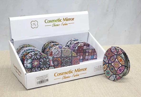 Taşlı El Aynası Oval İnce Alk3761 ürün görseli 1