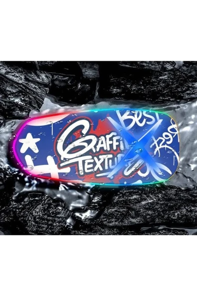 Helmet Graffiti Motor Kask Kulaklık Rgb Modlu Su Geçirmez 6.0 Bluetooth Intercom Yenı Model - Resim 3