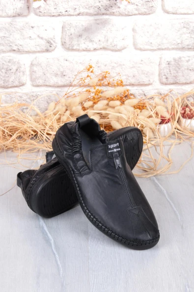 Mehmet Mete 42612 Lastikli Comfort Rahat Esnek Hakiki Deri Erkek Ayakkabı - Resim 5