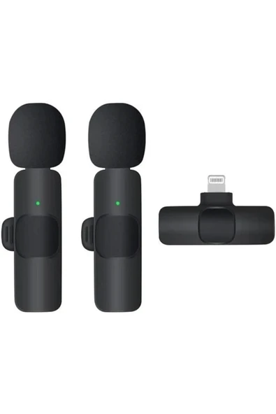 K9 2’li Lightning Kablosuz Yaka Mikrofonu ürün görseli 1