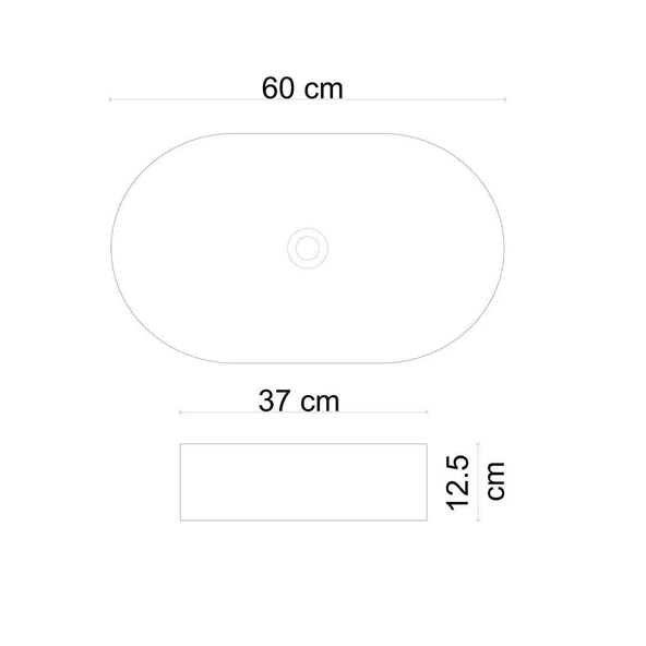 LENA TEZGAHÜSTÜ ÇANAK LAVABO E-W1202 (BEYAZ) - 2