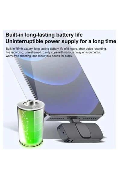 K9 2’li Lightning Kablosuz Yaka Mikrofonu - Resim 3