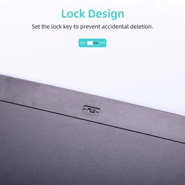 T12 Mavi Writing Tablet Lcd 12 Inç Dijital Kalemli Çizim Yazı Tahtası - Resim 3