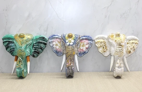 Duvara Asmalı Renkli Fil Kafası 4galıleo-26 ürün görseli 1