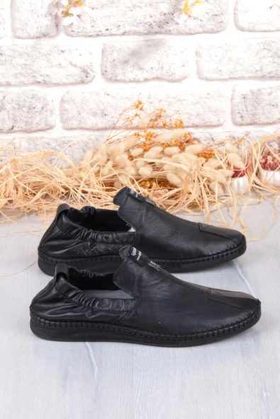 Mehmet Mete 42612 Lastikli Comfort Rahat Esnek Hakiki Deri Erkek Ayakkabı - Resim 2