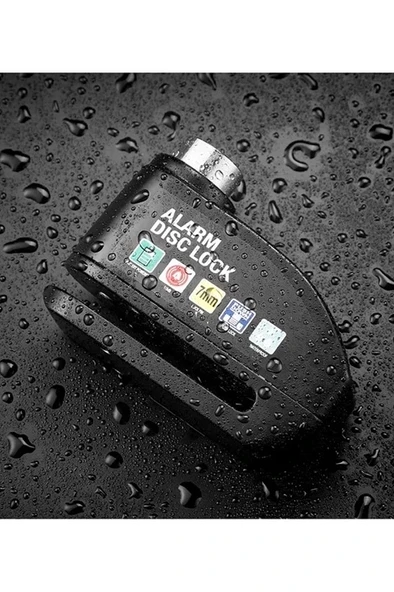 Alarmlı Disk Kilidi Motorsiklet Scooter Bisiklet Sesli Alarm 110 Desibel Yüksek Ses - Resim 5