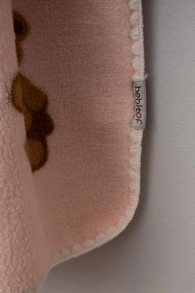 Bebitof Sevimli Ayıcıklar Desenli 90x100 cm Peluş Bebek Battaniye BBTF.PMB.95076 - Resim 3