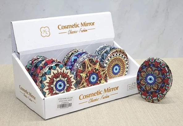 Taşlı El Aynası Oval İnce Alk3765 ürün görseli 1