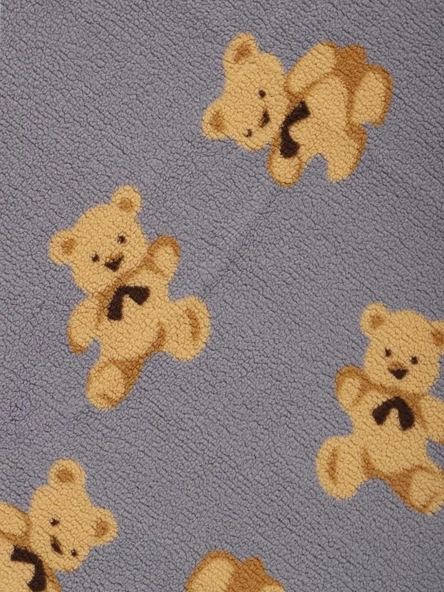 Bebitof Sevimli Ayıcıklar Desenli 90x100 cm Peluş Bebek Battaniye BBTF.İNDG.95076 - 5