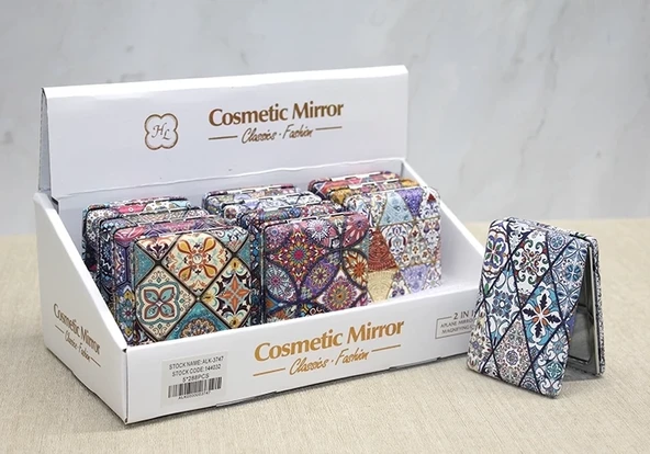 Taşlı El Aynası Dikdörtgen Kalın Alk3747 ürün görseli 1