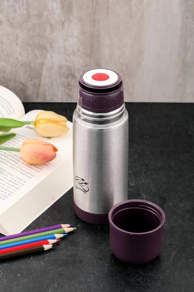 Cooker 0,30 Lt Çelik Çift Katlı Termos CKR2000 Mor - 2