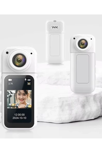 S70 Mıknatıslı Yaka Kamerası Hd Kalite, 30 Fps, Kolay Bağlantı, Boyun Askısı 2.7k Siyah - Resim 3