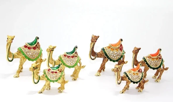 Swaroski Taşlı 3'lü Deve Figürü Alk1876 ürün görseli 1